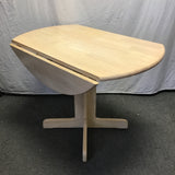 Modern Solid Tropical Wood Drop-Leaf Dining Table