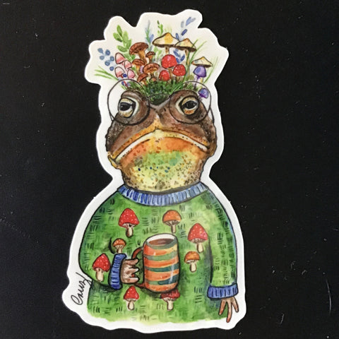 Cruz Illustrations "Otto Loves Mushrooms" Sticker