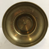 Vintage Floral Etched & Hand Painted Cast Brass Vase
