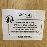 Contemporary VASAGLE White Metal 3-Tier Kitchen Island