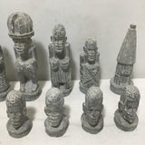 Set of 32 Soapstone Chess Pieces