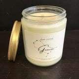 Lavender in Luxe 8oz "Gemini" (Zo6) Zodiac Candle in Clear Glass Jar