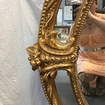 Ornate Gold Plaster & Wood Framed Oval Mirror