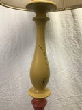 Vintage Red & Gold Painted Floor Lamp
