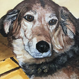 Framed Signed 2007 Dog Painting