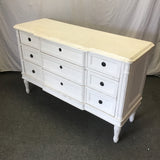 Vintage White-Painted Wood 3-Drawer Dresser