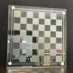 33pc Frosted Glass Chess Set