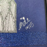 Eltimar Design Framed 8x10 Silver "Joy" on Blue Artwork Print