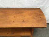 Vintage Custom Made Solid Pine 2-Tier Bench