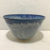 Modern Signed Blue Ceramic Bowl