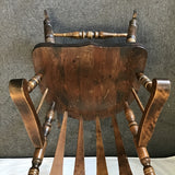 Vintage Solid Pine Arrow-Back Rocking Chair