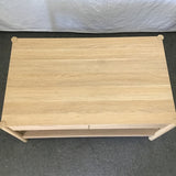 Modern Oak Laminate 2-Tier 2-Drawer Coffee Table
