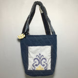 Adriana Cárdenas B. Handmade "Mezclilla & Punto de Cruz" Quilted Bag
