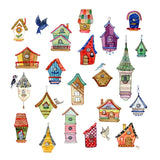 Marika Chew "Bird Houses" 9x12 Signed Art Print