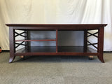 Modern Mission Universal Cherry Veneer 3-Tier Coffee Table