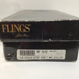 1980's Flings Black Velvet Pumps, Size 8