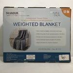 New In Box!! Pur & Calm Grey Mircofiber 12lb Weighted Blanket