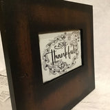 Eltimar Design 4x6 "Thankful" Zentangle Inspired Artwork Print in Wood Frame