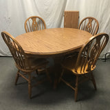 7pc Colonial Dinaire Oak & Laminate Dining Set