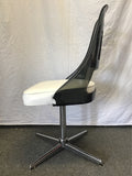 Vintage MCM Stoneville Lucite & Vinyl Swivel Accent Chair