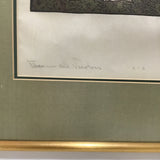 Framed "Theme and Variations" Linocut by Jeanne McClelland