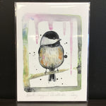 Cruz Illustrations "Black-Capped Chickadee" 5x7 Signed Art Print