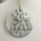 Susan Sitaraman "Animals In Snow" Hanging Ornament