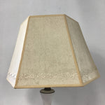 Vintage French Provincial Gold & White Ceramic Table Lamp