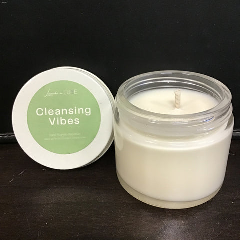 Lavender in Luxe 2oz "Cleansing Vibes" Candle in Clear Glass Jar