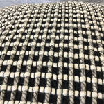 Contemporary Article "Ren" Black Weave Floor Pouf