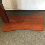 Modern Cherry Veneer Rolling Tilt-Top Side Table