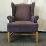 Modern Akin Ind. Purple Upholstered Wingback Armchair