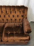 Vintage Norwalk Brown Velvet Loveseat