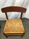 Pair of Vintage Dark-Stained Oak Dining Chairs