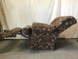 Modern La-Z-Boy Purple & Green Floral Swivel-Rocking Recliner
