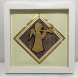 Eltimar Design Framed Upcycled Wooden Angel Mixed Media 3D-Artwork