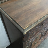 Vintage Jacobean Walnut Veneer 4-Drawer Chest of Drawers