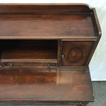 Vintage Mahogany Veneer 2-Drawer Railroad Writing Desk