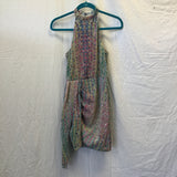 Saylor Rainbow Sequin Halter Mini Dress