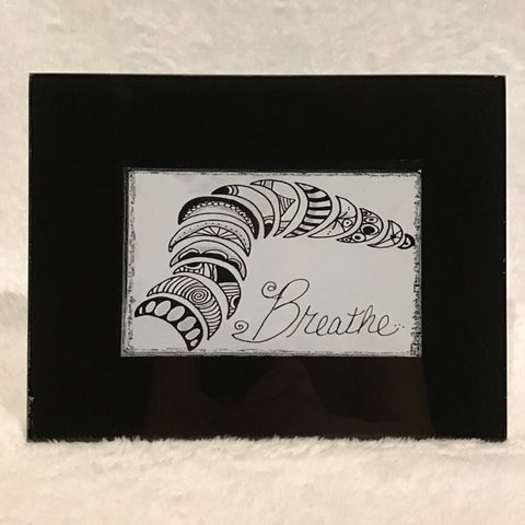 Eltimar Design Framed 4x6 "Breathe" Zentangle Inspired Artwork Print