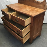 Vintage Craftsman Solid Oak 4-Drawer Dresser