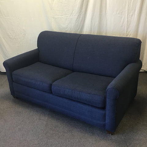 Modern La-Z-Boy Blue Full-Size Pull-Out Sleeper Loveseat