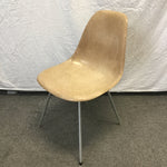 Vintage MCM Herman Miller Tan Fiberglass Bucket Accent Chair