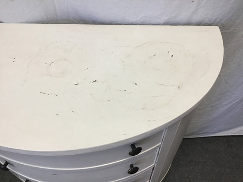 Vintage White Painted Solid Wood 4-Drawer Half Circle Chest of Drawers – Mimi's Attic Ithaca