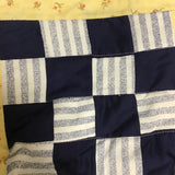 Adriana Cárdenas B. Handmade "Cuadros Azules y Amarillo" Quilted Bag