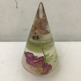 Moon & Pine Hydrangea, Dogwood, & Stockflower in White Resin Small Ring Holder