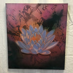 Signed Original 2020 Lotus Painting on Canvas