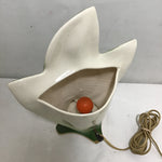 Vintage Art Nouveau Ceramic Fern TV Lamp