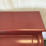 Modern Red Painted 3-Tier 2-Drawer Roll-Top Desk
