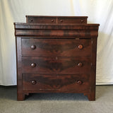 Vintage Mahogany Veneer 6-Drawer Dresser